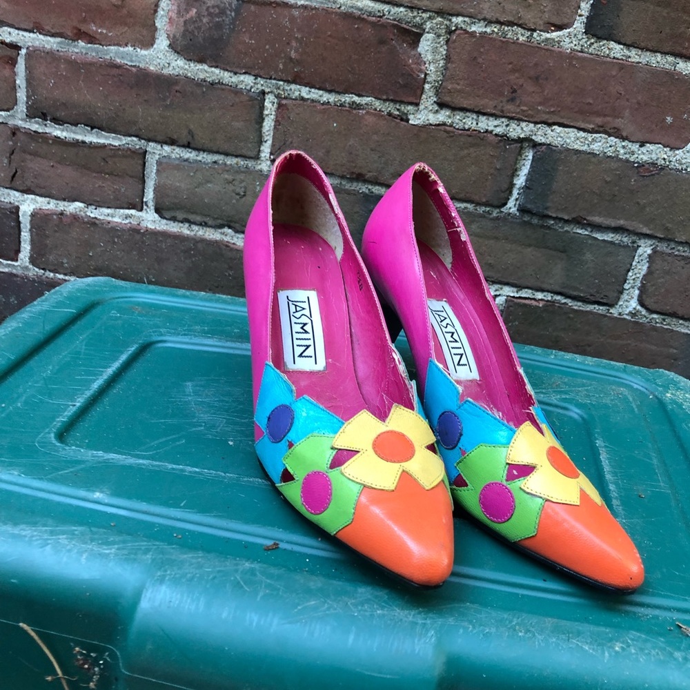 JASMIN vintage flower heels